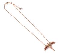 Harry Potter Sterling Silver Fawkes Necklace with Crystal Elements