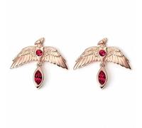Harry Potter Sterling Silver Fawkes Rose Gold Plated Earrings with Crystals - - Sterling Silver / Copper