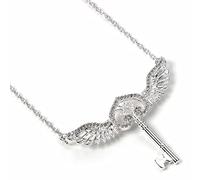 Harry Potter Sterling Silver Flying Key Necklace With Crystal Elements