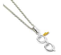 Harry Potter Sterling Silver & Gold Plated Lightning Bolt & Glasses Necklace