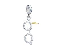 Harry Potter Sterling Silver & Gold Plated Lightning Bolt & Glasses Charm