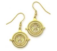 Harry Potter Sterling Silver Gold Plated Time Turner Drop Earrings with - Sterling Silver / Copper