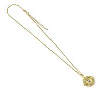 Harry Potter Sterling Silver Gold Plated Time Turner Necklace with Crystal - Sterling Silver / Copper