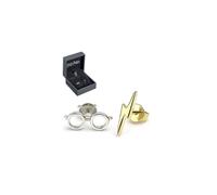 Harry Potter Sterling Silver Lightning Bolt & Glasses Stud Earrings - Gold-Plated Bolt, Officially Licensed HP Jewelry