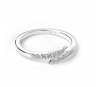 Harry Potter Sterling Silver Lightning Bolt Ring with Crystals Size - XL