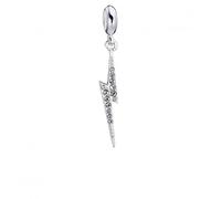 Harry Potter Sterling Silver Lightning Bolt Slider Charm with Crystal - Sterling Silver / Copper
