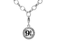 Harry Potter Sterling Silver Platform 9 3/4 clip on Charm Embellished with Swarovski® Crystals by The Carat Shop