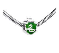 Harry Potter Sterling Silver Slytherin House Shield Spacer Bead