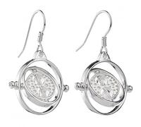 Harry Potter Sterling Silver Time Turner Drop Earrings with Crystal Elements - Sterling Silver / Copper