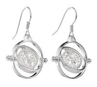 Harry Potter Sterling Silver & Crystal Time Turner Drop Earrings