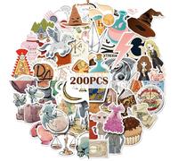 Harry Potter Sticker Set, 200 Pieces Vinyl Waterproof Stickers Hogwarts Magic Stickers Harry Styles Stickers for Car Laptop Skateboard Bicycle Moped Motorcycle
