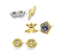 Harry Potter Stud Earring Set 3 Pairs Time Turner Chocolate Frog Glasses Bolt