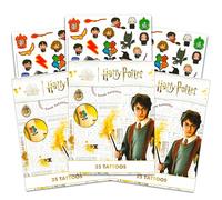 Harry Potter Tattoos for Kids Party Favors Bundle ~ 75 Ct Harry Potter Temporary Tattoos for Adults Teens (Harry Potter Costume Accessories)