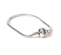 Harry Potter The Carat Shop Small 18cm Official Jewelry Silver Charm Bracelet Slider Charms Available in 4 sizes (18 Centimeters), 18 cm, Zinc, no gemstone