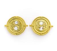 The Carat Shop Harry Potter sterling silver Gold tone Time Turner stud earrings with crystal Elements
