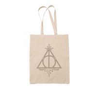 Harry Potter Tote Bag Deathly Hallows Logo new Official Natural Shopper Bag