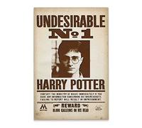 Harry Potter Undesirable No. 1 Wood Wall Decor - Vintage Harry Potter Sign for Kids' Bedroom or Movie Room