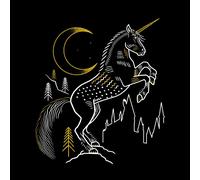 Harry Potter Unicorn Men's T-Shirt - Black - 3XL