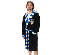 Harry Potter Unisex Black Ravenclaw Hooded Bathrobe - Large