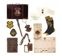 Harry Potter Unisex Collector's Gift Set - Pack 9 Pieces Official Hogwarts License (Suitcase, Socks, Wand, Keychain, Patch, Notebook and Stationery), Gift Idea Winter and Christmas, One Size