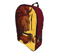 Harry Potter Unisex (Intricate Houses Gryffindor) Backpack, Brown/Yellow