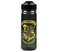 Harry Potter Unisex Kids Black Hogwarts Crest Print Straw Water Bottle (One Size)