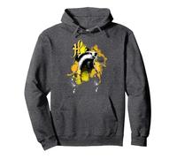 Harry Potter Urban Elegance Hufflepuff Badger Pullover Hoodie, Adult Unisex, Dark Heather Grey, X-Large