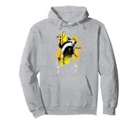 Harry Potter Urban Elegance Hufflepuff Badger Pullover Hoodie, Adult Unisex, Heather Grey, XX-Large
