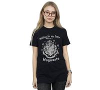 Harry Potter Waiting For My Letter Hogwarts Cotton Boyfriend T-Shirt In Black Black XXXL