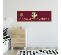 Harry Potter Wall Sticker - Platform 9 3/4 Rectangle Sign Wall Decal Wizarding World Art (120cm Width x 40cm Height)