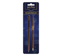 Harry Potter Wand and Broom Pen and Pencil Stationery Set
