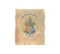 Harry Potter Watercolor Hogwarts Sigil Silky Touch Super Soft Throw Blanket 152 X 127 cm in White Harry Potter White 152 X 127 cm