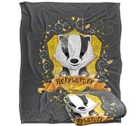 HARRY POTTER Watercolor Hufflepuff Crest Officially Licensed Silky Touch Super Soft Throw Blanket 152 x 127 cm