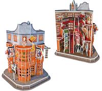 University Games 7605 Harry Potter Diagon Alley Weasleys' Wizard Wheezes 3D Puzzle, Yellow and Black Striped