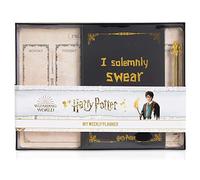 Harry Potter Weekly Planner, 3 Piece Stationery Set with Notebook A5, Hedwig Golden Pen, A4 Desk Planner Pad with Daily Calendar Sections Plus Memo Jotter and to Do List Section