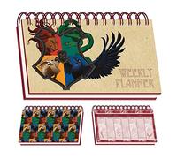HARRY POTTER Weekly Planner (Intricate Houses Design), A5 Desktop Daily Planner Pad, Work Planner - Official Merchandise