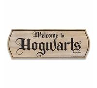 Harry Potter Welcome to Hogwarts Wooden Banner Wall Decor Vintage Sign for Movie Room Bedroom