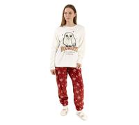 Harry Potter Women's Adult Long Sleeve Long Leg Pyjama Set (Off-White) in White | Size: Medium Harry Potter White M