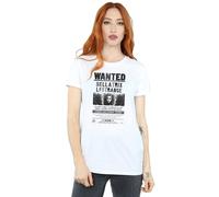 Harry Potter Women's Bellatrix Lestrange Wanted Poster Cotton Boyfriend T-Shirt in White | Size: Medium Harry Potter White M