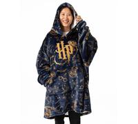 Harry Potter Womens Blue Embroided Logo Blanket Hoodie (One Size) [comp]