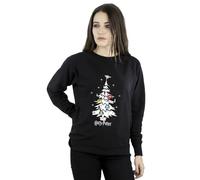 Harry Potter Women's Christmas Tree Sweatshirt Black Small