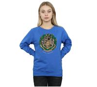 Harry Potter Women's Christmas Wreath Sweatshirt in Blue | Size: Large Harry Potter Blue L