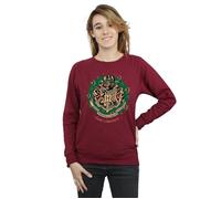 Harry Potter Women's Christmas Wreath Sweatshirt in Burgundy | Size: Small Harry Potter Burgundy S