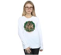 Harry Potter Women's Christmas Wreath Sweatshirt in White | Size: Medium Harry Potter White M