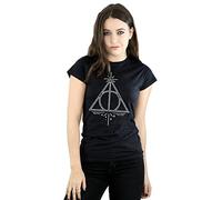 Harry Potter Women's Deathly Hallows Symbol T-Shirt Medium Black