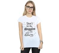 Harry Potter Women's Don´t Let The Muggles Cotton T-Shirt in White | Size: 2XL Harry Potter White 2XL