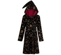 Harry Potter Womens Dressing Gown Teens Deathly Hallows Hooded Bathrobe Gift