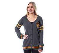 Harry Potter Womens Gryffindor House Open Front Cardigan Juniors Knit Sweater (Small)