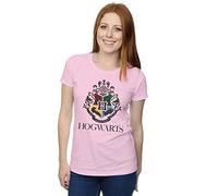 Harry Potter Women's Hogwarts Crest T-Shirt Baby Pink XX-Large