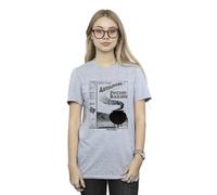 Harry Potter Women's Hufflepuff Quidditch Team Captain Boyfriend T-Shirt in Grey | Size: 3XL Harry Potter Grey 3XL